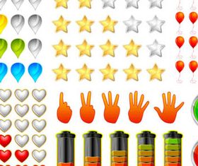 Colored Rating Icons 2 vector