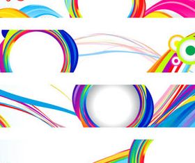 Abstract colored banner 1 vector design