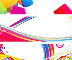 Abstract colored banner 2 vector design
