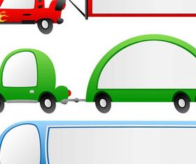 Cartoon Advertising car 1 vector