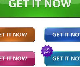 Stylish Web Buttons design 1 vector