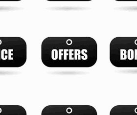 Black Sale and Premium Quality labels 1 vector