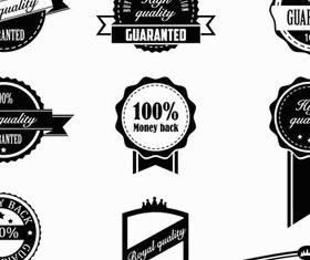 Black Sale and Premium Quality labels 2 vector
