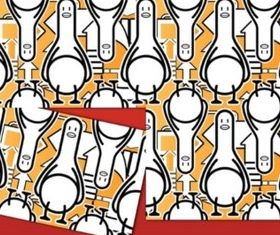 Duck Cartoon Pattern design vector