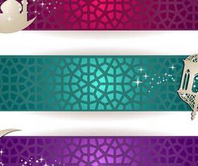 Islamic style banner vector graphics