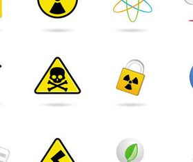 Different Hazard symbols and Icons 1 vector