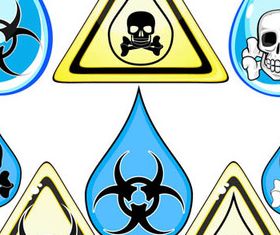 Different Hazard symbols and Icons 2 vector