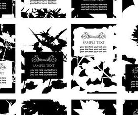 Black Cards set vector