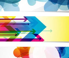 Creative Shiny Color Banners vector