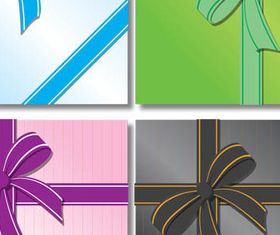 Bow Ribbons card shiny vector
