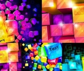 Shiny Geometric shapes background vector