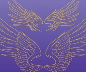 Wings Drawing vectors material