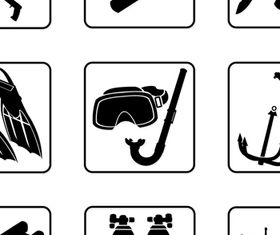 Fishing tool Icons 2 vectors