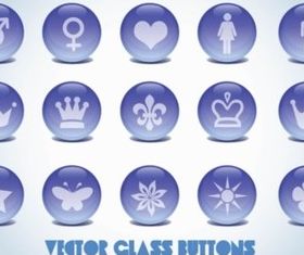 Glass Buttons design vector