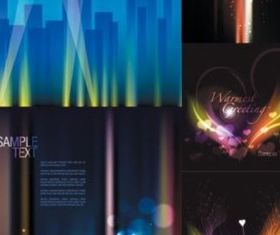 Different Bright Shiny fantasy background vector