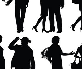 People silhouette 1 vector