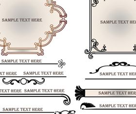 Ornate Labels with frames 1 vector