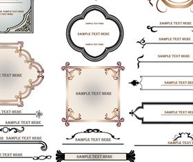Ornate Labels with frames 2 vector