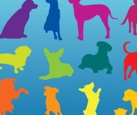 Dogs Silhouettes vector