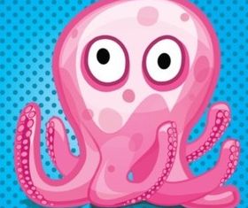 Octopus Cartoon Illustration vector