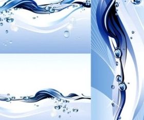 Cool dynamic water background vector design