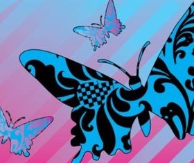 Pattern Butterflies vector