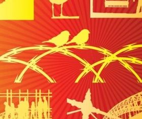 Cool Vector Silhouette Graphics vector material