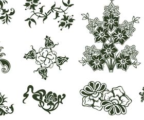 Black Floral adornment 2 vector