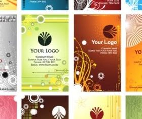 Beautiful cards background vector material