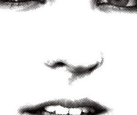 Female facial shiny vector