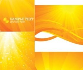 Golden light background design vector