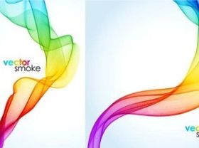 Colorful smoke in background vectors material
