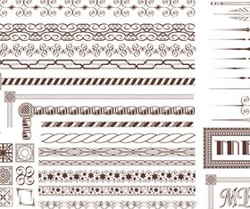 Ornament Borders with lace 1 vector