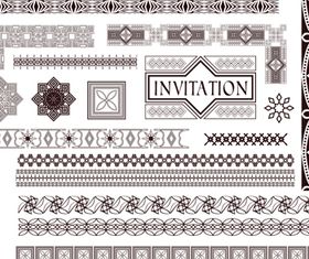 Ornament Borders with lace 2 vector