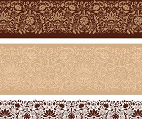 Ornament Borders with lace 4 vector