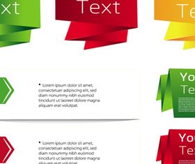 Origami Sale tags 1 vector