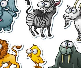 Different funny cartoon animals 1 vector