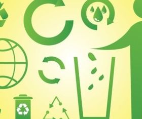 Green World Icons vector