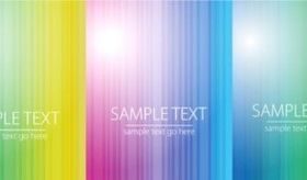 Refreshing colorful striped background set vector