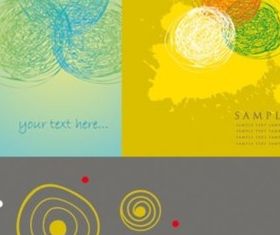 Hand-painted graffiti circle fashion background vectors