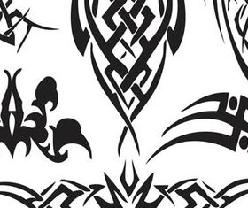 Tribal Tattoo design elements 1 vector