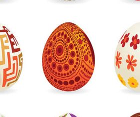 Floral Easter Eggs 1 vector