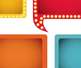 Color Speech Bubbles for you text 1 vector