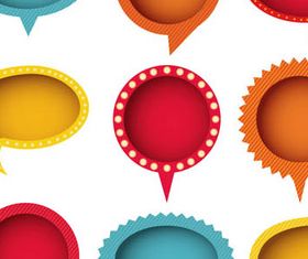 Color Speech Bubbles for you text 2 vector