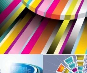 3D dynamic lines background vector