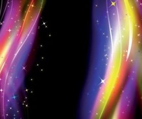 Colorful line star background set vector