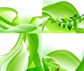 breath spring green background vector