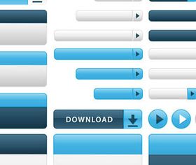Black and Blue Button login box 1 vector