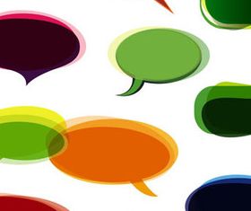 Colored Speech bubble 1 Illustration vector