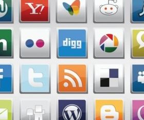 Free Social MediVector Icons vector